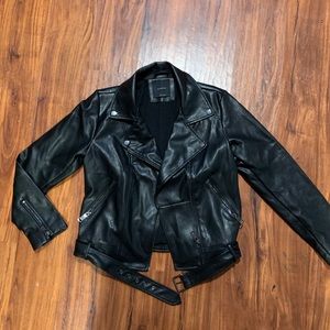 Elodie Faux Leather Biker Jacket